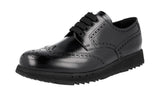 Prada Men's 4E3258 OVD F0002 Full Brogue Leather Sneaker