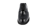Prada Men's Black Full Brogue Leather Derby Sneaker 4E3258