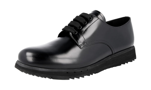 Prada Men's 4E3259 OVD F0002 Brushed Spazzolato Leather Sneaker