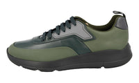 Prada Men's Green Leather Sneaker 4E3270