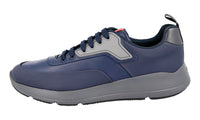 Prada Men's Blue Leather Sneaker 4E3270