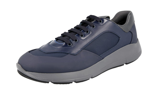 Prada Men's 4E3282 3J8V F0216 Leather Sneaker