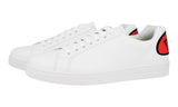 Prada Men's White Leather Comic Sneaker 4E3299