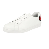 Prada Men's White Leather Comic Sneaker 4E3299