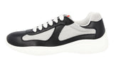 Prada Men's Black Leather Americas Cup Sneaker 4E3304