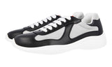 Prada Men's Black Leather Americas Cup Sneaker 4E3304