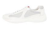 Prada Men's White Leather Americas Cup Sneaker 4E3304