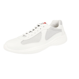 Prada Men's White Leather Americas Cup Sneaker 4E3304