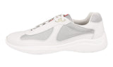 Prada Men's White Leather Americas Cup Sneaker 4E3337