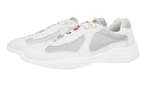 Prada Men's White Leather Americas Cup Sneaker 4E3337