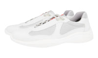 Prada Men's White Leather Americas Cup Sneaker 4E3337
