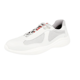 Prada Men's White Leather Americas Cup Sneaker 4E3337