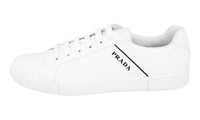 Prada Men's White Leather Sneaker 4E3340