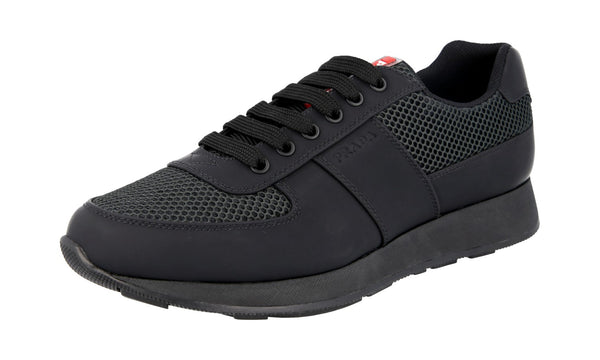 Prada Men's 4E3341 1O8N F0A13 Leather Sneaker