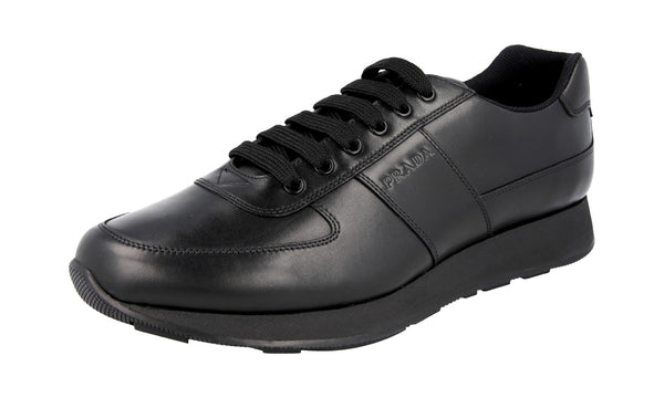 Prada Men's 4E3341 2ODU F0002 Leather Sneaker