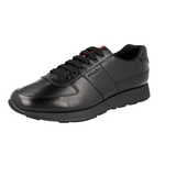 Prada Men's Black Leather Matchrace Sneaker 4E3341