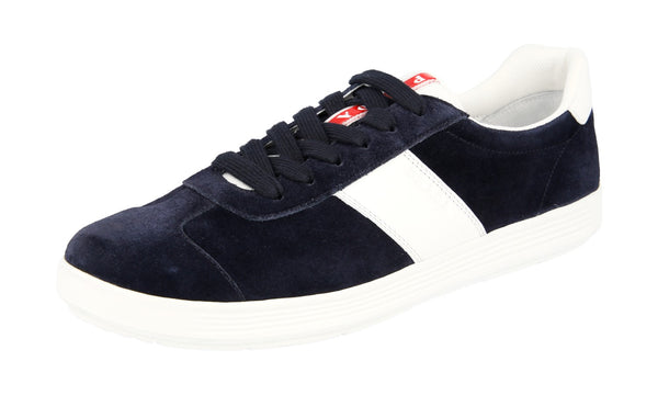 Prada Men's 4E3352 O53 F0008 Leather Sneaker