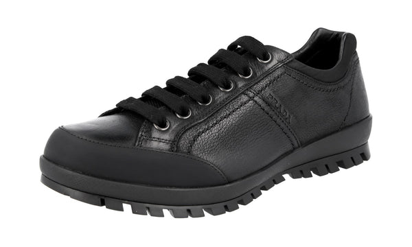 Prada Men's 4E3356 O0R F0002 Leather Sneaker