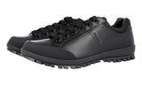 Prada Men's Black Heavy-Duty Rubber Sole Leather Sneaker 4E3356