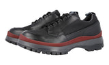 Prada Men's Black Heavy-Duty Rubber Sole Leather Brixxen Lace-up Shoes 4E3358