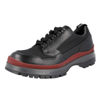 Prada Men's Black Leather Brixxen Lace-up Shoes 4E3358