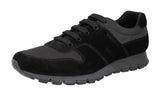 Prada Men's 4E3363 OQT F0002 Leather Sneaker
