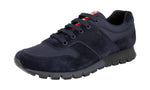 Prada Men's 4E3363 OQT F0008 Leather Sneaker