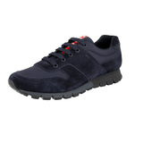 Prada Men's Blue Leather Matchrace Sneaker 4E3363