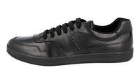 Prada Men's Black Leather San Francisco Sneaker 4E3367