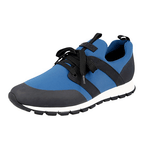 Prada Men's Blue Heavy-Duty Rubber Sole Neoprene Matchrace Sneaker 4E3380