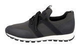 Prada Men's Grey Heavy-Duty Rubber Sole Neoprene Matchrace Sneaker 4E3380