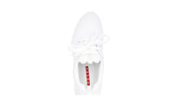 Prada Men's White Heavy-Duty Rubber Sole Sneaker 4E3380