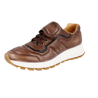 Prada Men's Brown Leather Prax01 Sneaker 4E3389