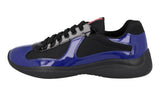 Prada Men's Blue Leather Americas Cup Sneaker 4E3400