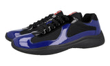 Prada Men's Blue Leather Americas Cup Sneaker 4E3400