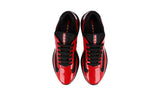 Prada Men's Red Leather Americas Cup Sneaker 4E3400