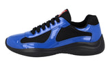 Prada Men's Blue Leather Americas Cup Sneaker 4E3400