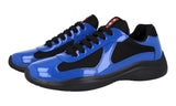 Prada Men's Blue Leather Americas Cup Sneaker 4E3400