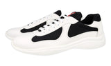 Prada Men's White Leather Americas Cup Sneaker 4E3400