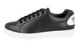 Prada Men's Black Leather Comic Sneaker 4E3403