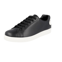Prada Men's Black Leather Comic Sneaker 4E3403
