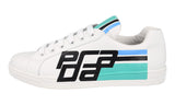 Prada Men's White Leather Downtown Limited Sneaker 4E3409