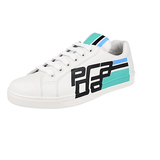 Prada Men's White Leather Downtown Limited Sneaker 4E3409