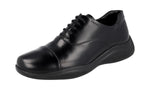 Prada Men's 4E3448 B4L F0002 Brushed Spazzolato Leather Sneaker