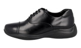 Prada Men's Black Brushed Spazzolato Leather Toblach Sneaker 4E3448