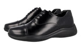 Prada Men's Black Brushed Spazzolato Leather Toblach Sneaker 4E3448