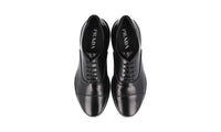 Prada Men's Black Brushed Spazzolato Leather Toblach Sneaker 4E3448