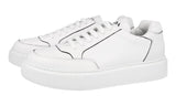 Prada Men's White Leather Macro Sneaker 4E3453