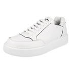 Prada Men's White Leather Macro Sneaker 4E3453