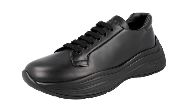 Prada Men's 4E3457 3A6F F0002 Leather Sneaker